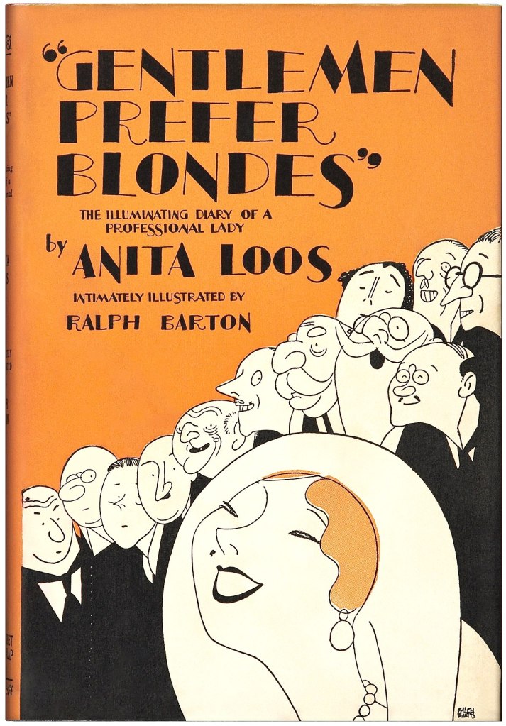 1925 book cover for Gentlemen Prefer Blondes.
